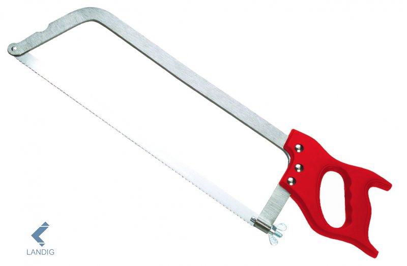 Edelstahl Knochensäge 37 cm Roter Griff