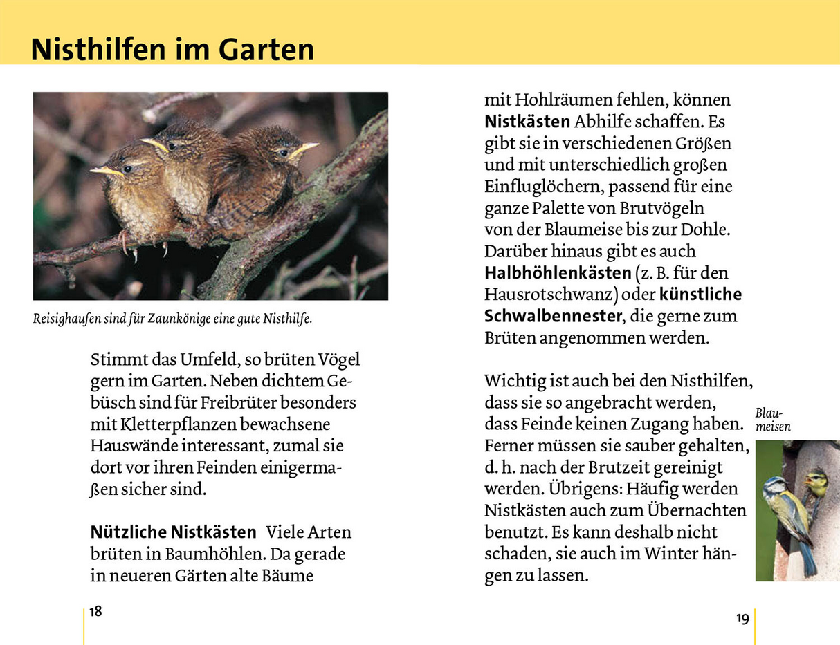 Alle Vögel sind schon da - Nisthilfen im Garten