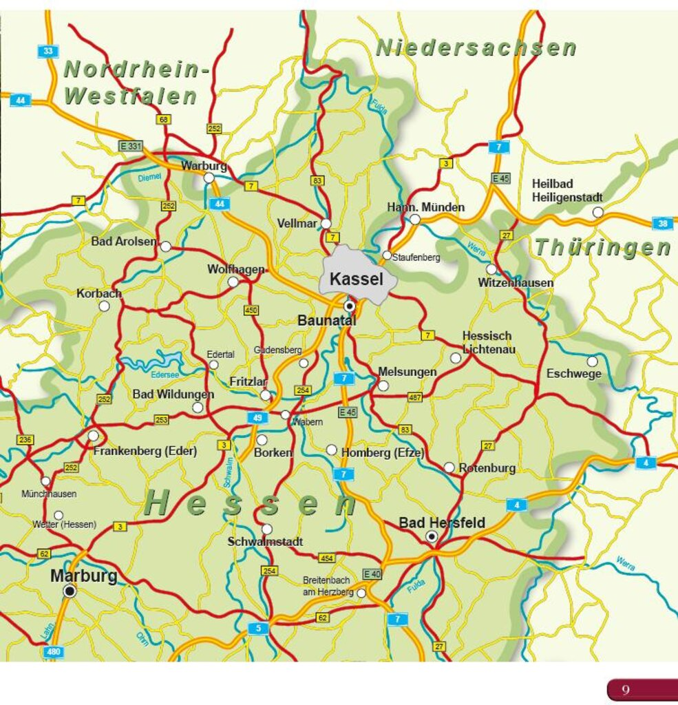 Nordhessische Küche - Nordhessen Karte
