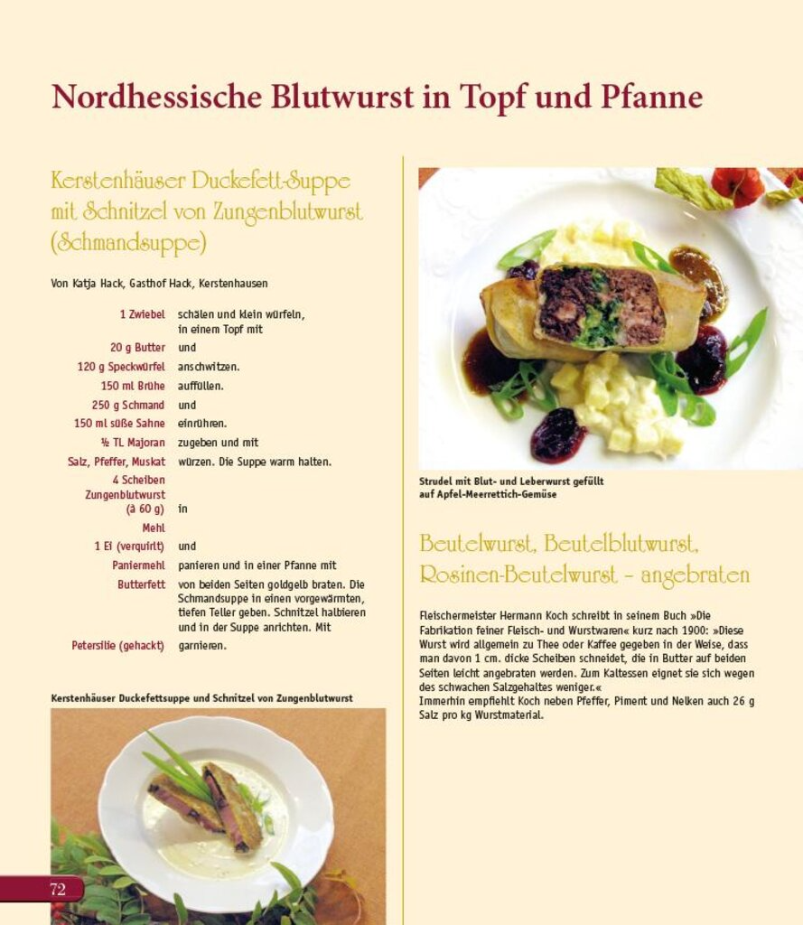 Nordhessische Küche - Blutwurst Rezept