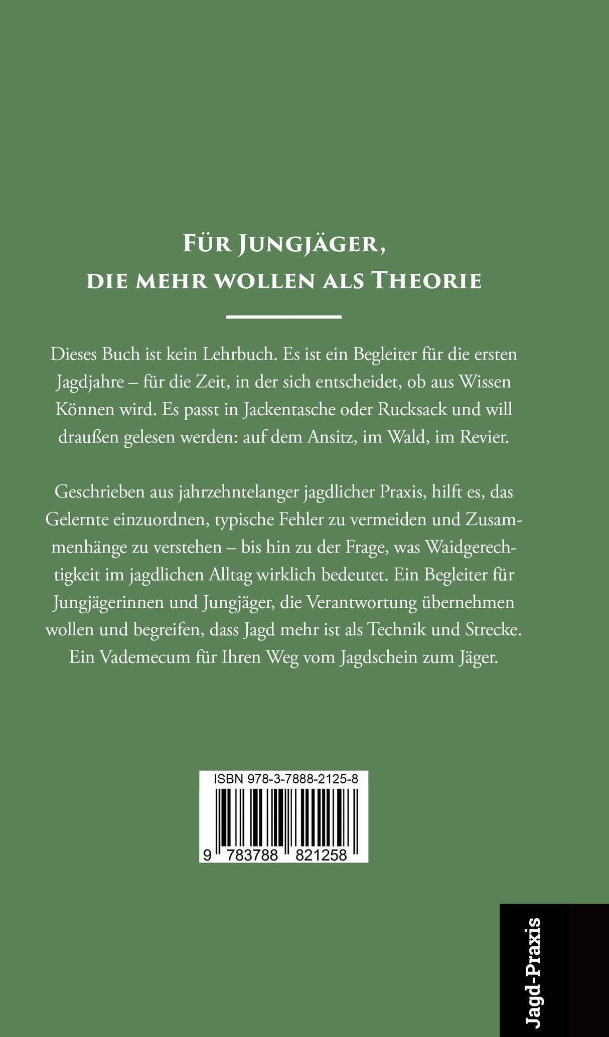 Das Jungjäger Vademecum Rückseite