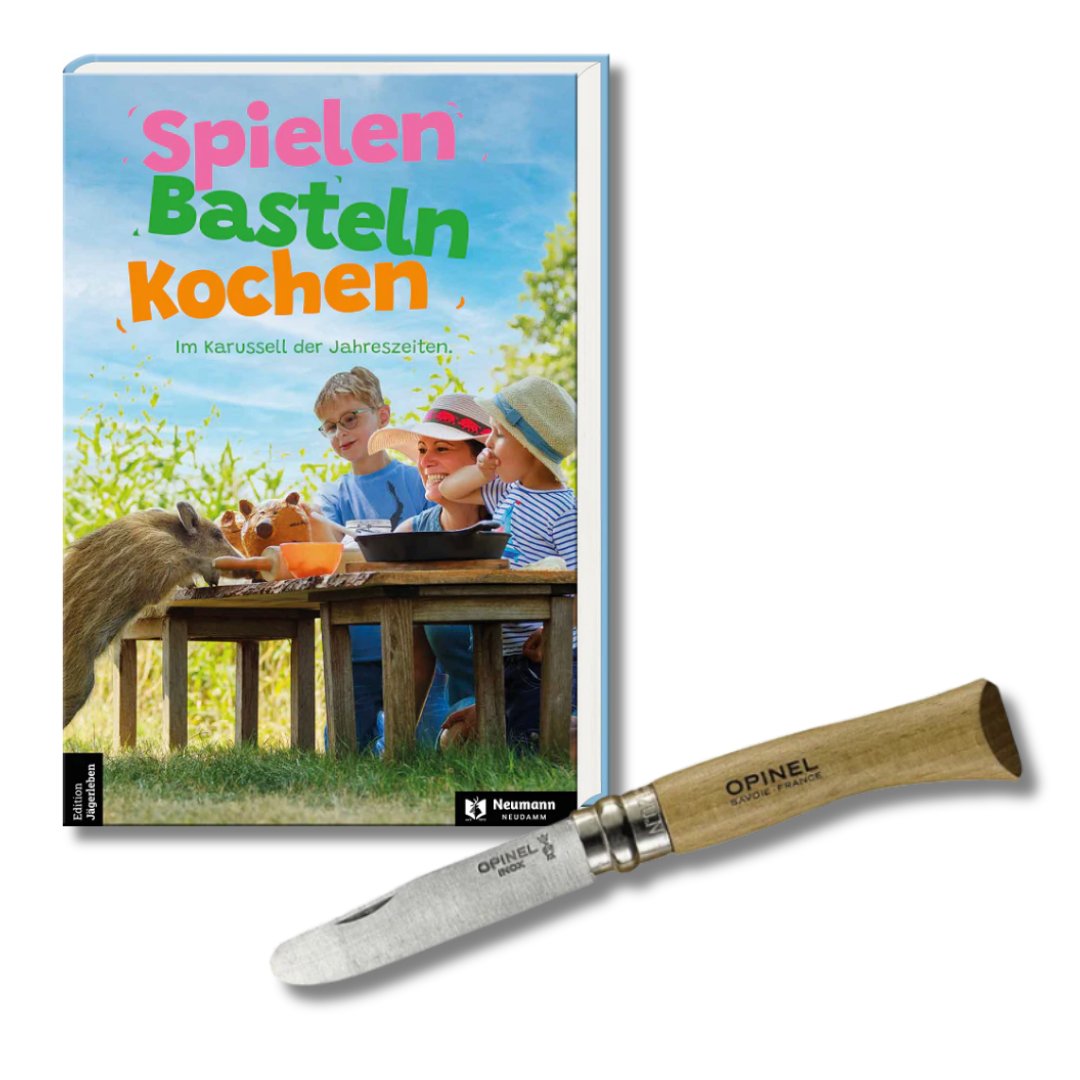 Natur Set Kinder Buch und Opinel
