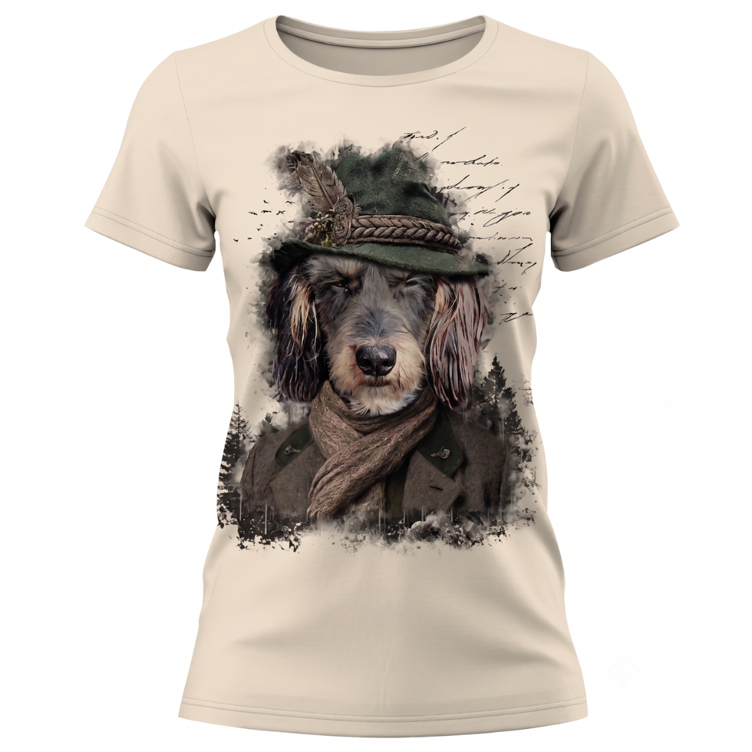 Almtracht Damen T-Shirt Fonsi - Dackel Motiv