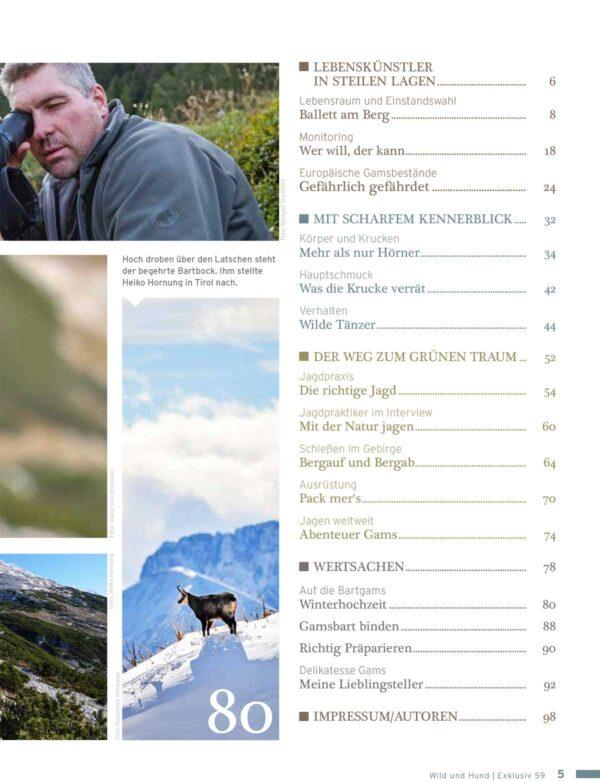 Wild und Hund exklusiv auf die gams