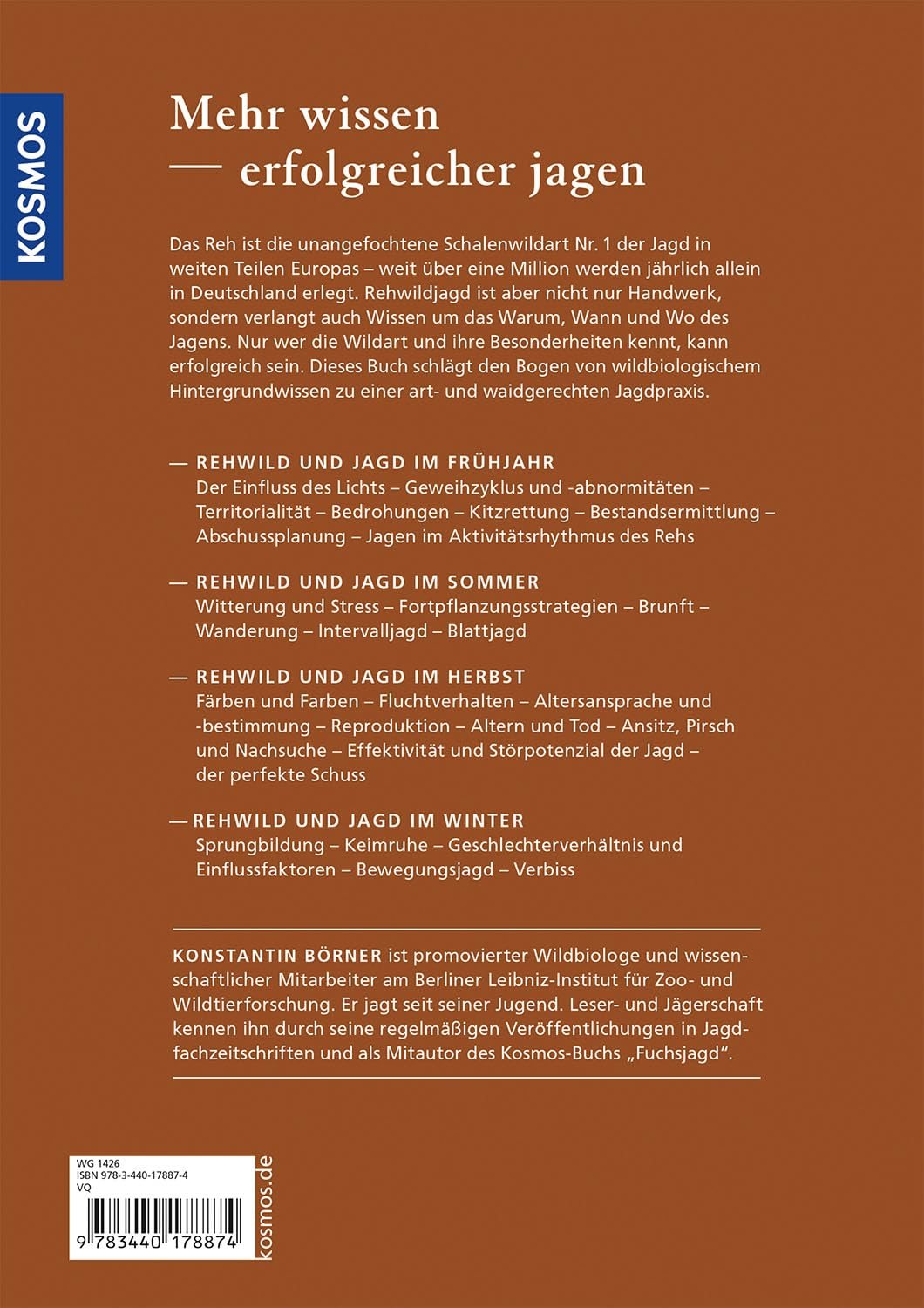 auf rehe jagen buch kosmos