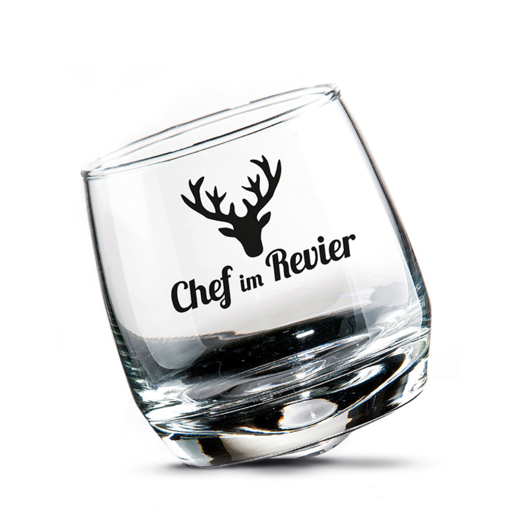 Wackelglas "Chef im Revier"