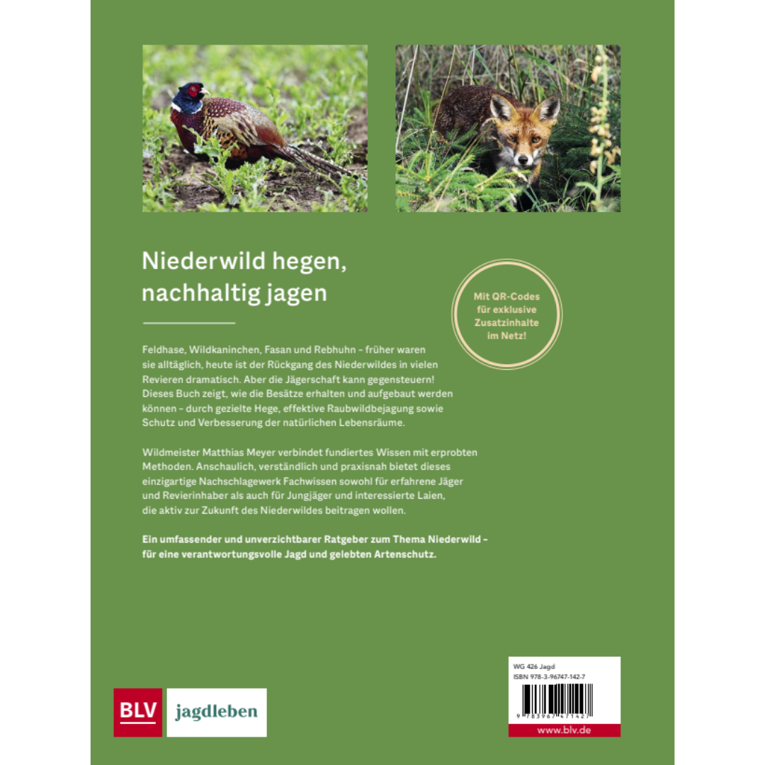 Das große BLV Handbuch Niederwild - Hege und Jagd Backcover