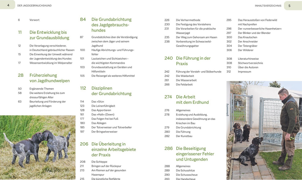 Der Jagdgebrauchshund - Inhaltsverzeichnis