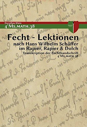 Fecht Lektionen Buch ueber Fechten