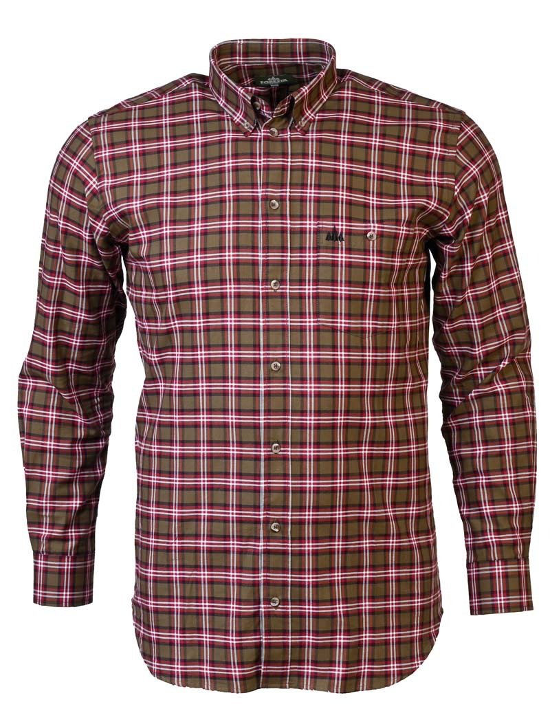 Hemd Karo Rot Button-Down Kragen