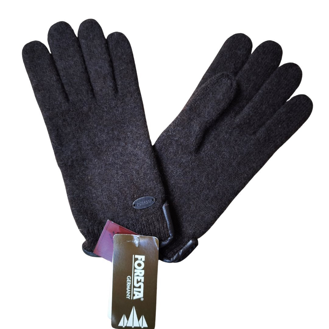 Edler Strickhandschuh m. Ledereinfassung