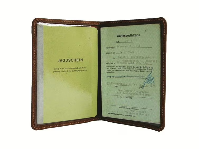 Jagdscheinetui Loden Braun