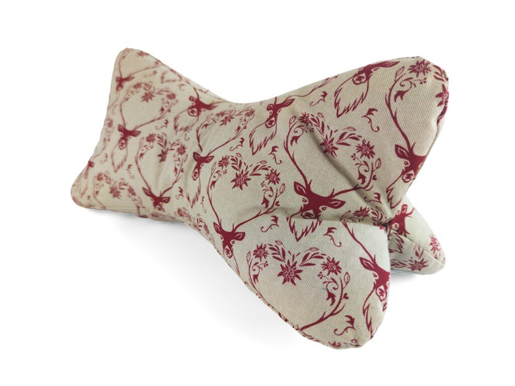 Leseknochen mit Hirschmotiv, rot