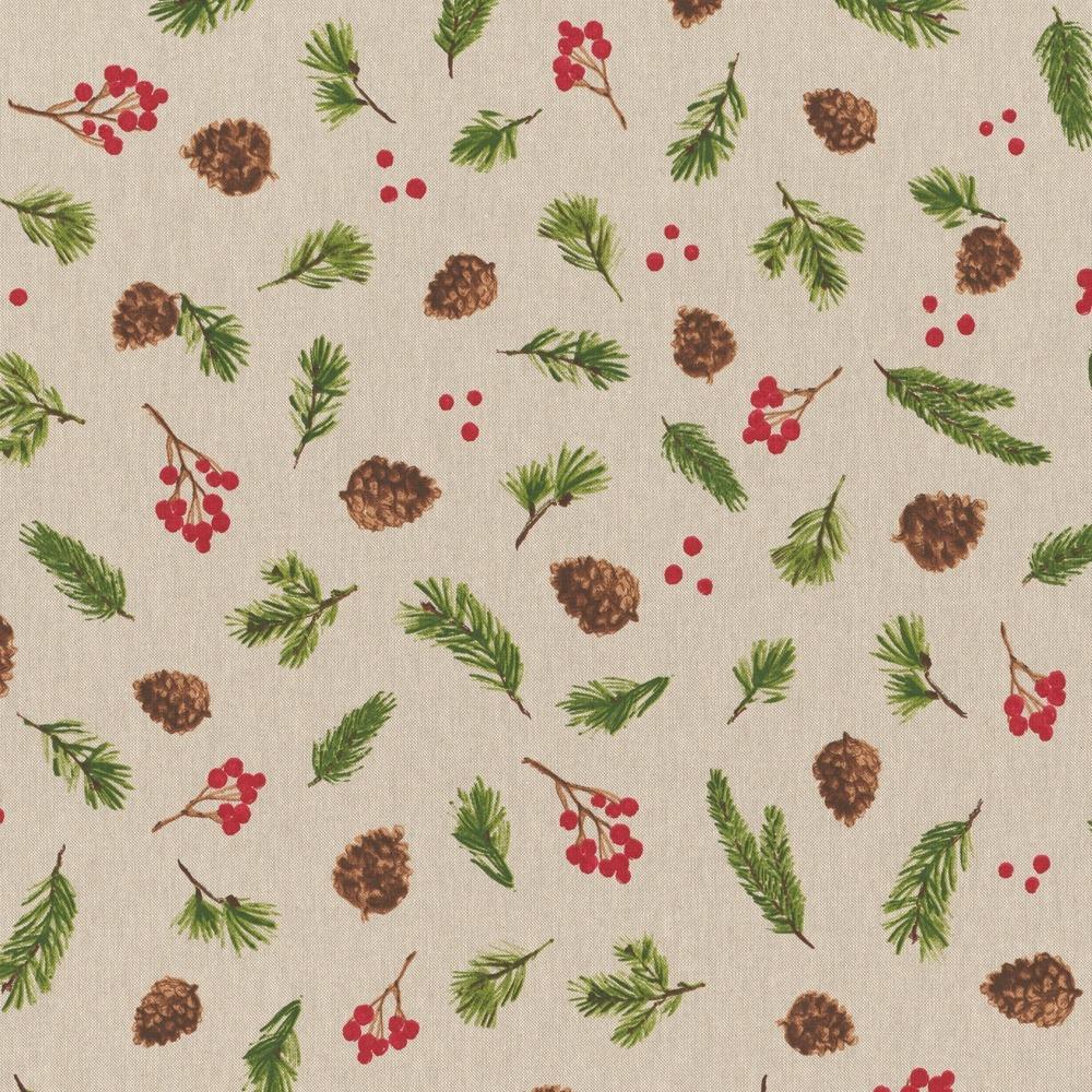 Leseknochen mit Kiefernzapfen und Zweig