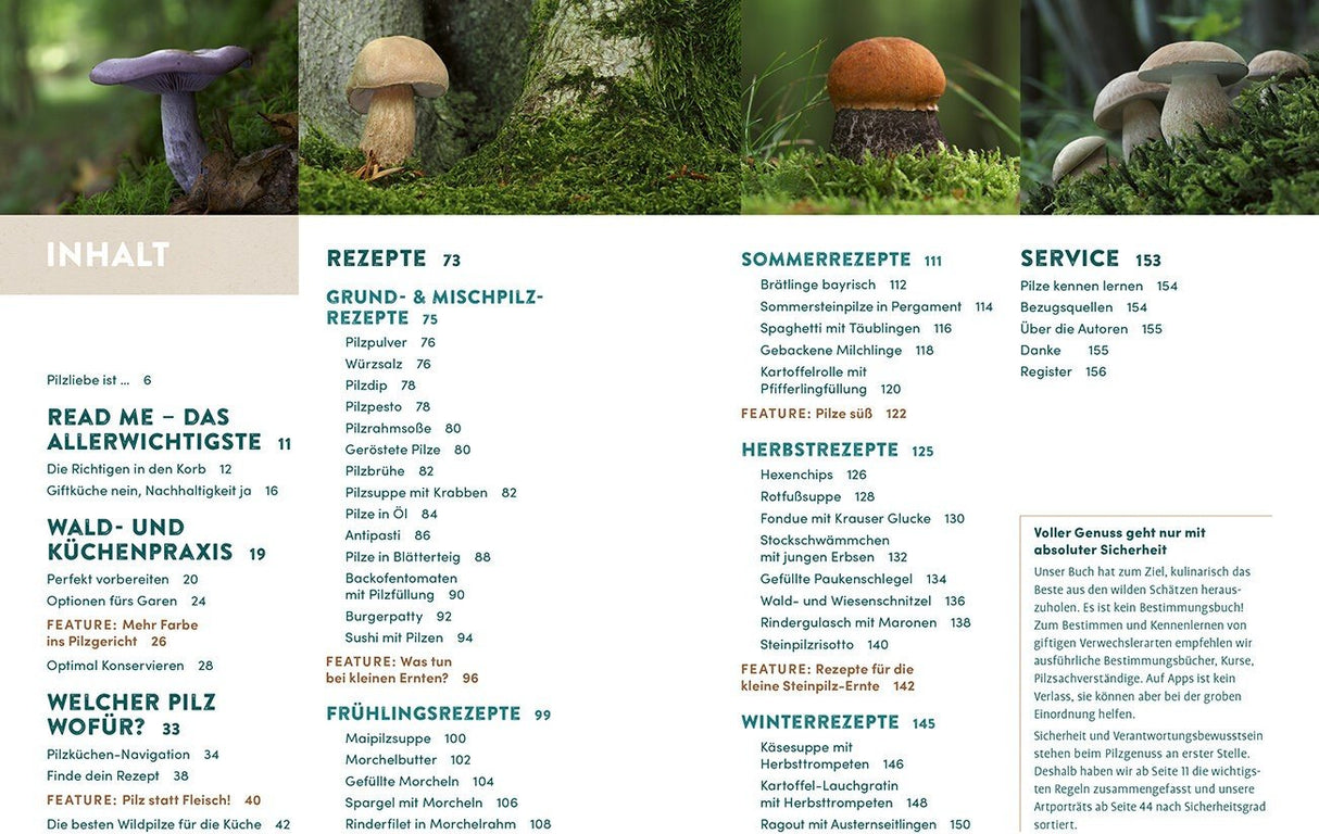 Pilzliebe - Inhaltsverzeichnis