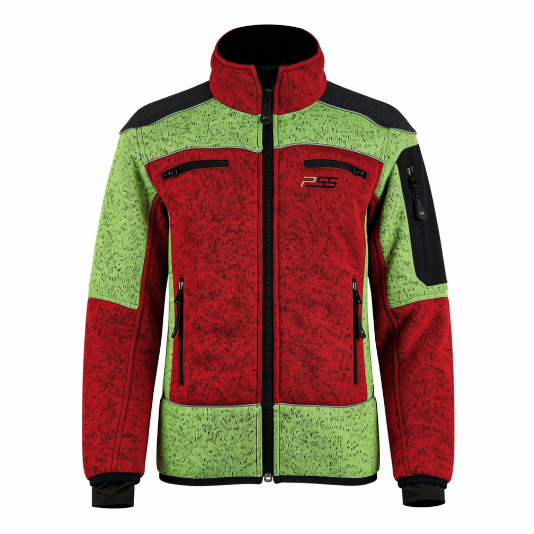 PSS Faserstrickjacke X-treme Arctic Kids - Rot/Gelb