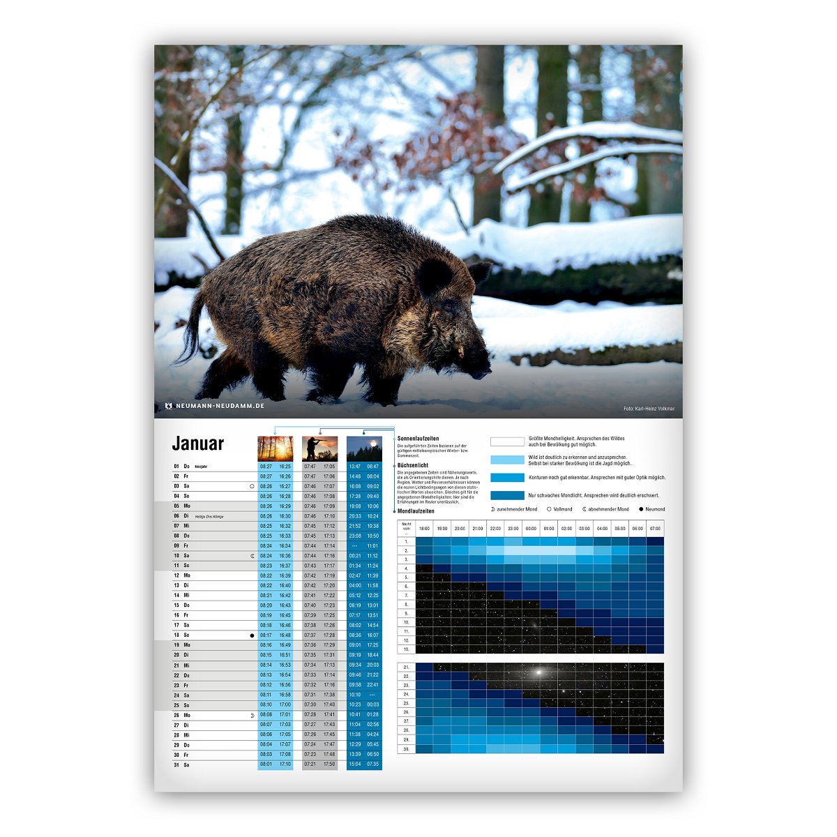 Wandkalender Saumond 2026 Jagdkalender