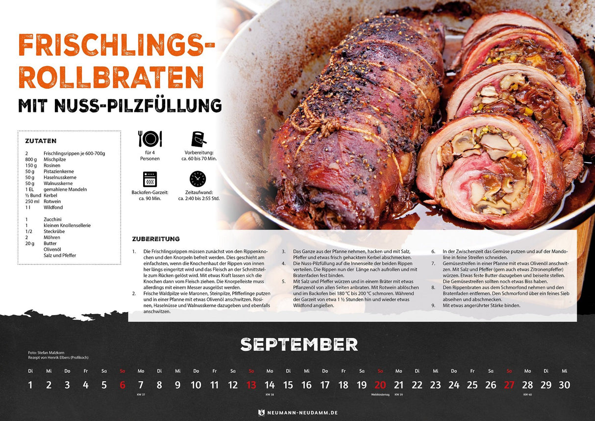 kochkalender wild 2026