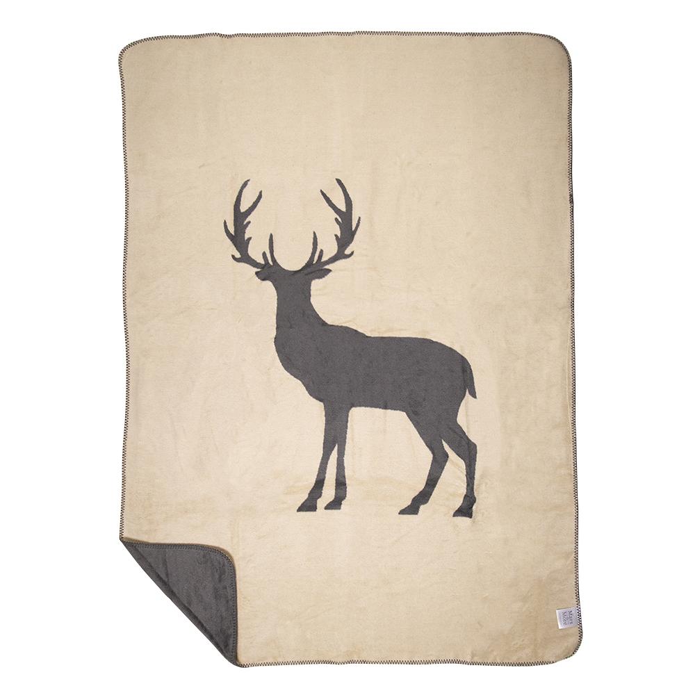 Baumwolldecke mit Hirsch Motiv