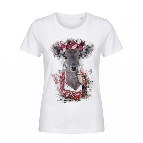 Almtracht Damen T-Shirt Lucy Hirsch Motiv
