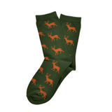 Krawattendackel Socken Hirsch  gruen braun