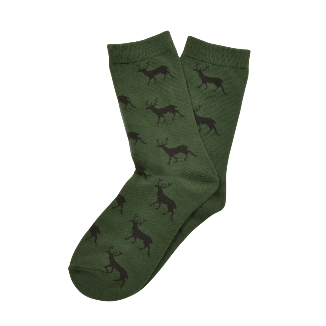 Krawattendackel Socken Hirsch Gruen Schwarz