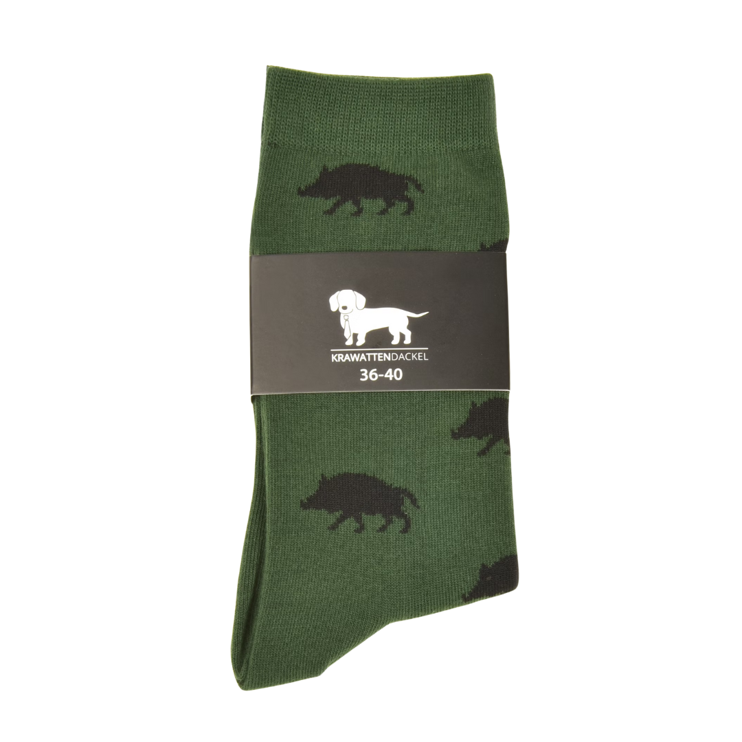 Krawattendackel Socken "Wildschwein"