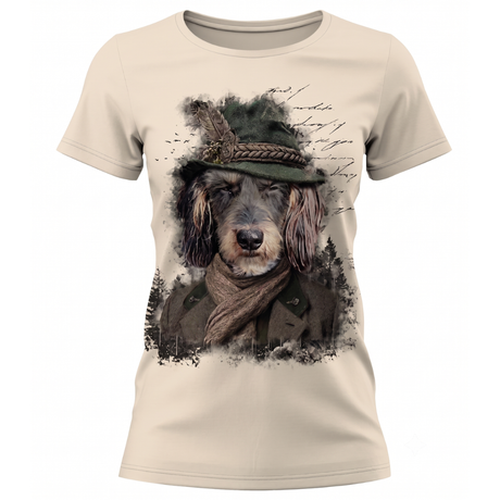 Almtracht Damen T-Shirt Fonsi - Dackel Motiv