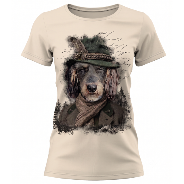Almtracht Damen T-Shirt Fonsi - Dackel Motiv