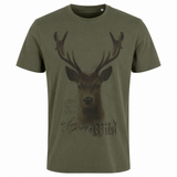 Almtracht T-Shirt Hirsch - Mein Herz schlägt Wild - Hirsch-Motiv