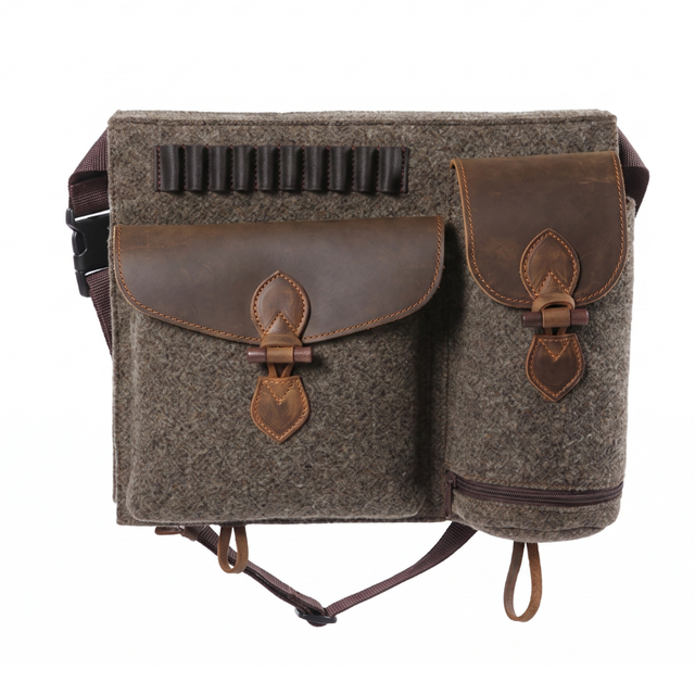 Fritzmann Ansitztasche aus Wollfilz mit Leder