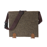 Ansitztasche aus Wollfilz mit Leder -  Rückseite