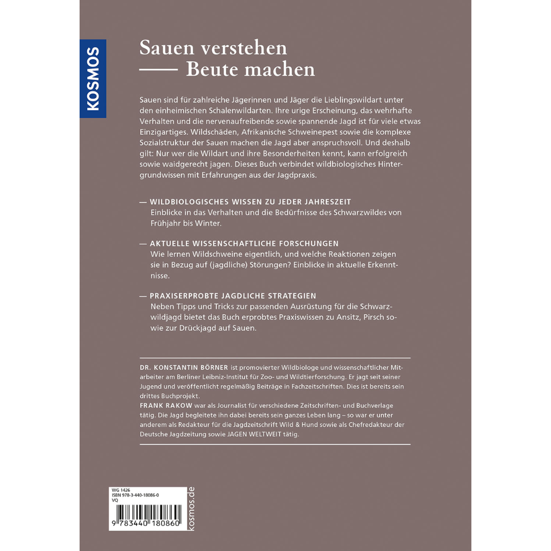 Auf Sauen jagen - mit Herz und Verstand - Backcover