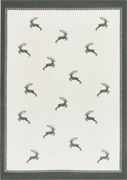 geschirrtuch hirsch grau