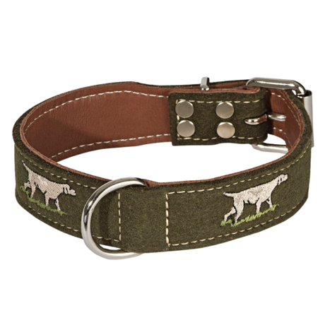 Halsband aus Yakleder mit Filz