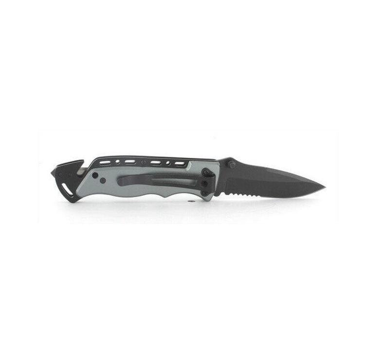 Herbertz Outdoormesser schwarz silber