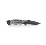 Herbertz Outdoormesser schwarz silber