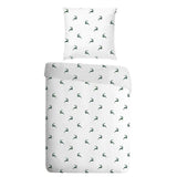 Bettwaesche Hirsch weiss/gruen