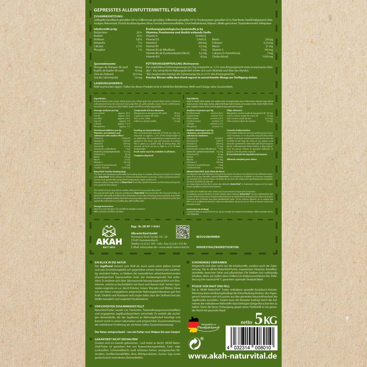 NaturVital® PREMIUM Hundefutter 12kg