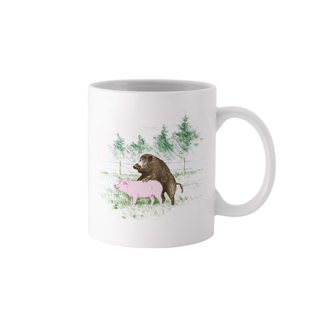Keramik Tasse J�ger, Pech & Pannen