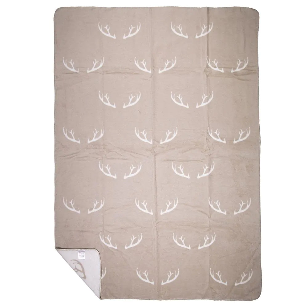 Kuscheldecke Geweih - Beige