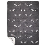 Kuscheldecke Geweih - Grau