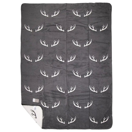 Kuscheldecke Geweih - Grau