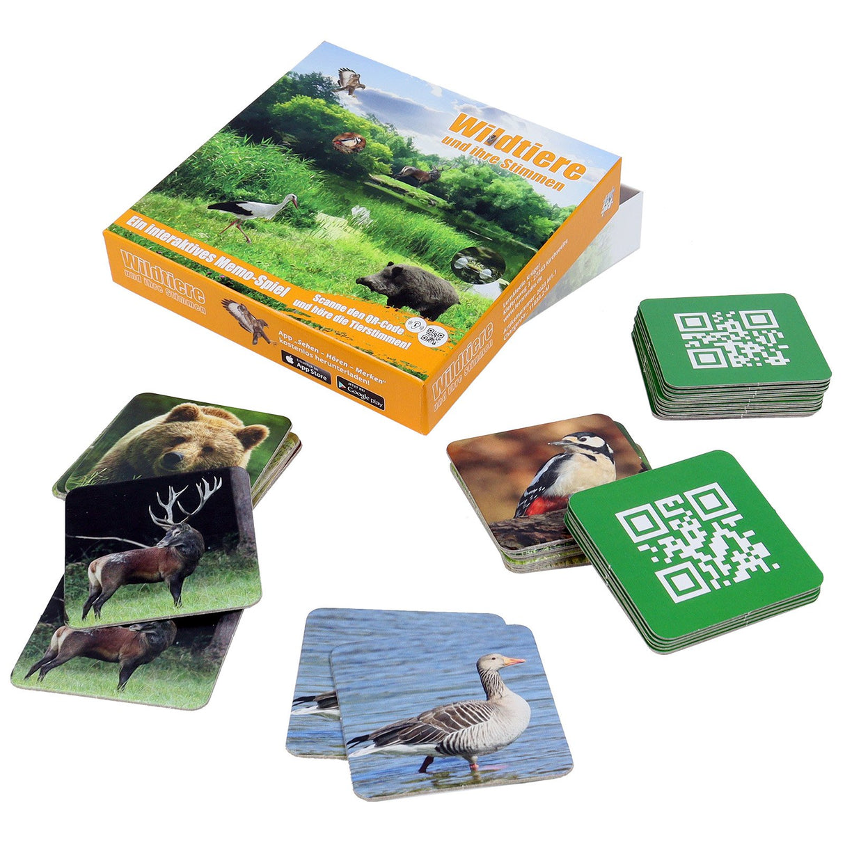 Memory-Spiel "Wildtiere und ihre Stimmen