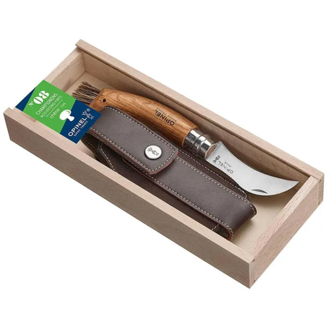Opinel No 08 Pilzmesser mit Bürste & Etui in Geschenkbox