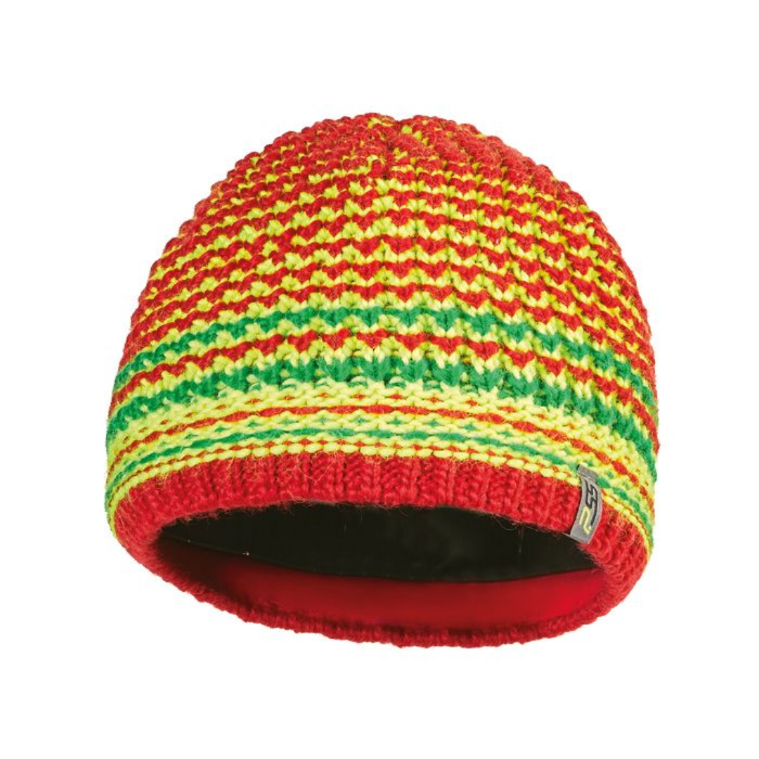 PSS Strickmütze rot/gelb
