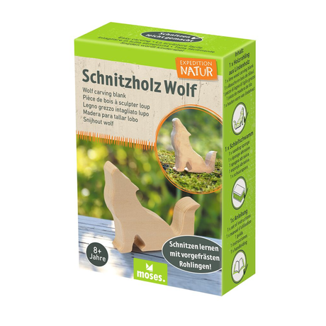 Schnitzholz - Wolf - Verpackung