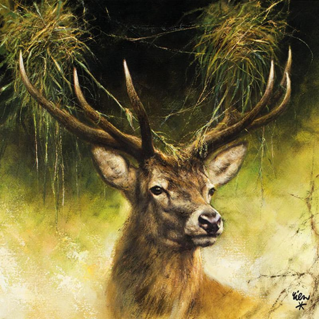 Servietten Rien Poortvliet "Hirsch" 