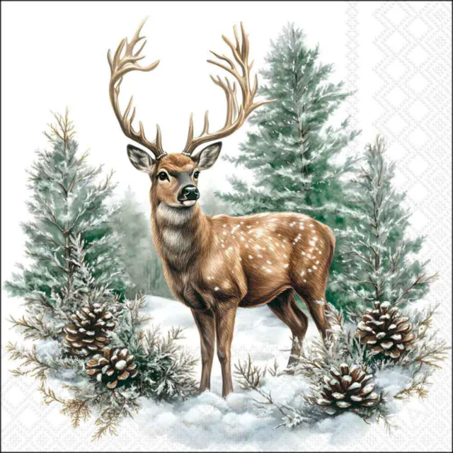 Servietten Winterhirsch