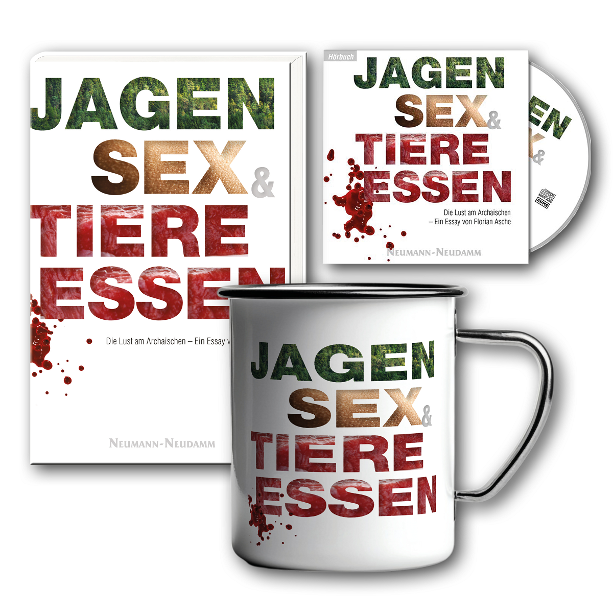 Set "Jagen, Sex und Tiere essen"